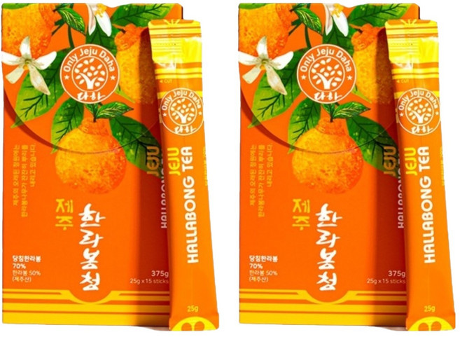 다하 제주 한라봉청 스틱, 25g, 2개, 15개입
