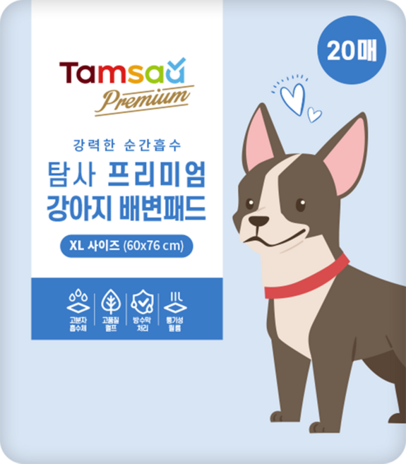 탐사 강아지 프리미엄 배변패드, 20개입, 1개