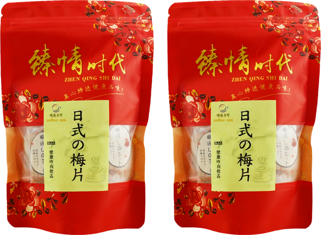 啡茶不可 臻情時代日式の梅片, 80g, 2袋