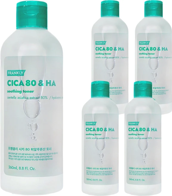 프랭클리 병풀 시카 80 토너, 260ml, 5개 - 쿠팡