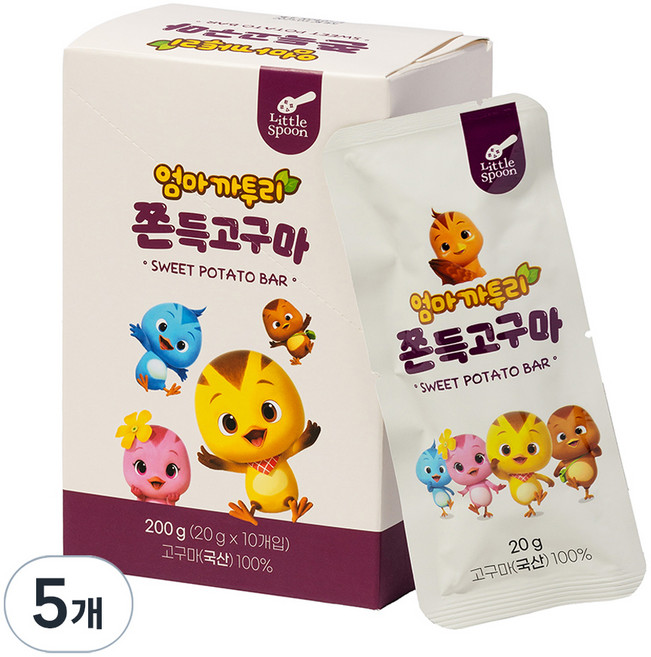 리틀스푼 엄마까투리 쫀득고구마 10p, 200g, 5개