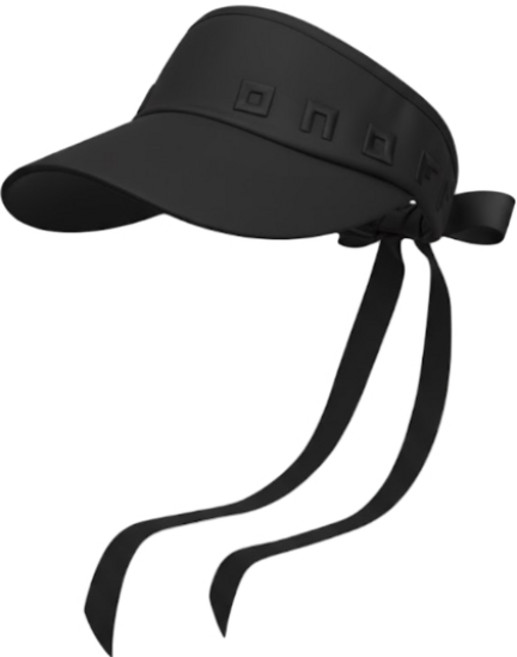 온오프 다이와 여성용 리본 바이저 골프모자, 블랙, 1개