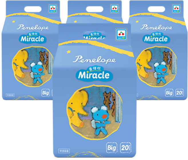 페넬로페 미라클 올데이 팬티형 기저귀 공용, 6단계, 80매