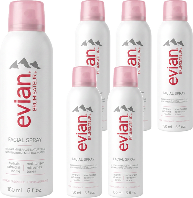 evian 依雲 天然礦泉保濕噴霧, 6瓶, 150ml