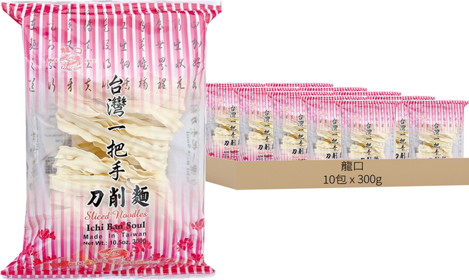 龍口 台灣一把手 刀削麵, 300g, 10包