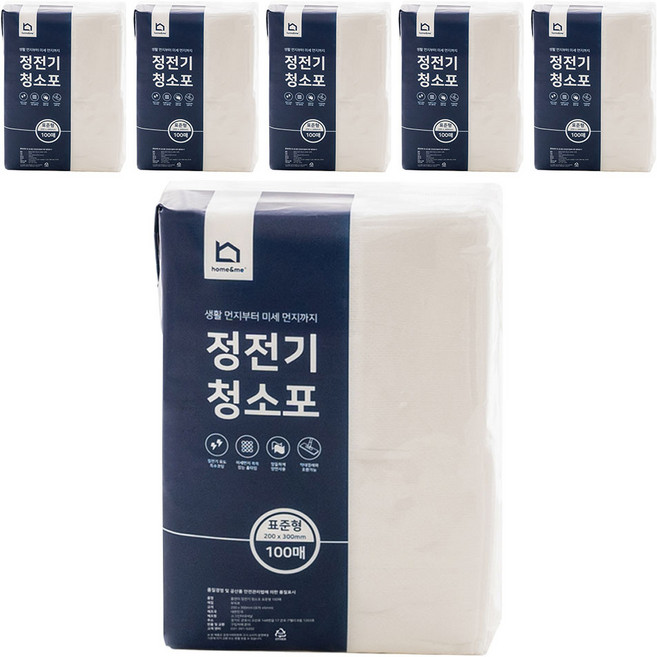 홈앤미 정전기 청소포 100매, 6개
