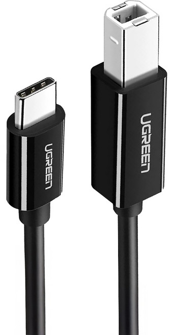 UGREEN 綠聯 Type-C 2.0對USB-B印表機多功能傳輸線 黑色, 1條, 2m