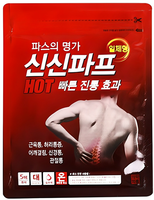 신신제약 신신파프 핫 파스, 5개입, 1개