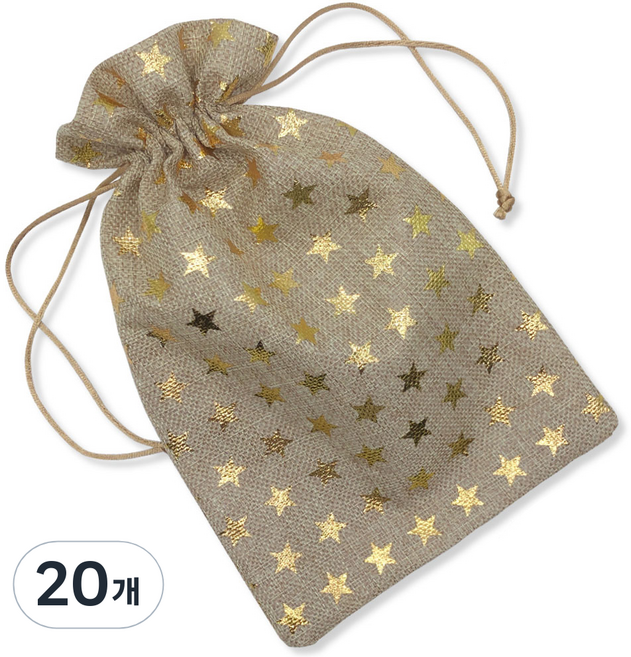 미르코리아 베이지별 유리병 파우치 2호, 혼합 색상, 20개