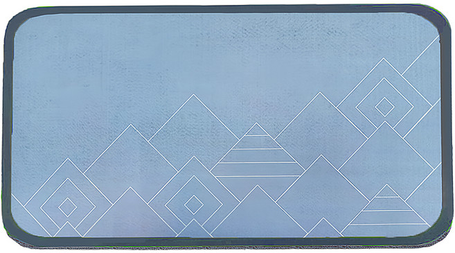 Minimalism 日竹門 軟式珪藻土吸水地墊 邊界系列, 幾何紋, 1個