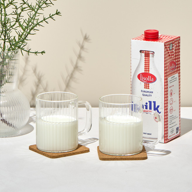 르베르폴리세 베르딕 내열유리 머그 360ml, 투명, 2개