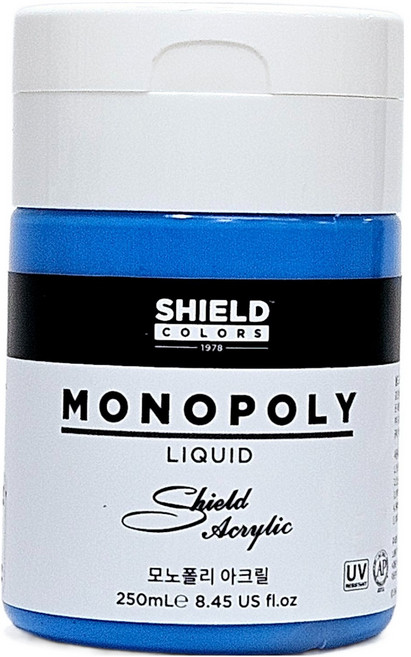 쉴드 모노폴리 아크릴물감 641 Cerulean Blue, 250ml, 1색