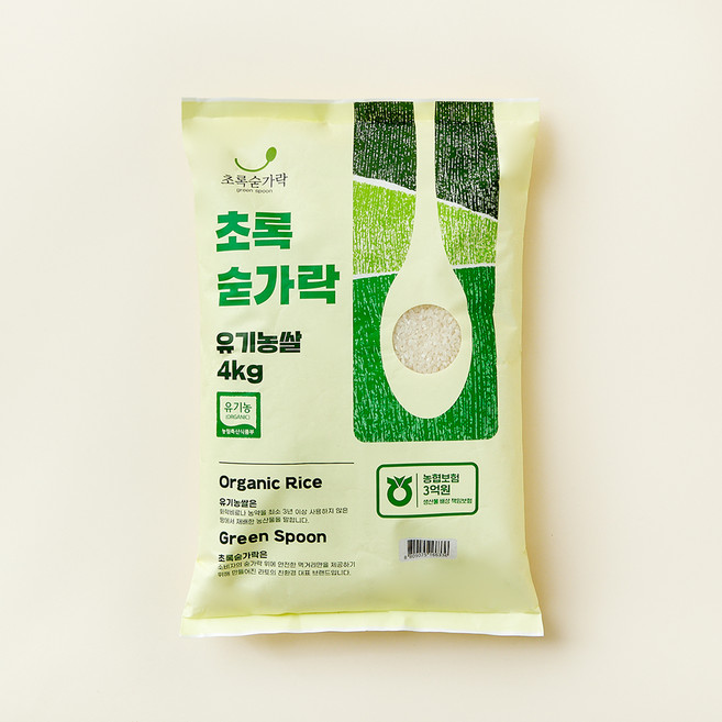 초록숟가락 유기농 신동진 쌀 상등급, 4kg, 1개