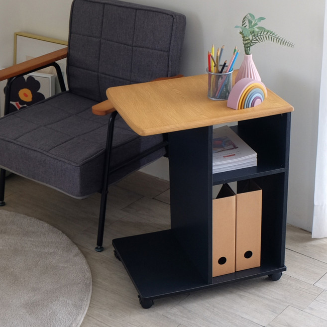 克拉瑪收納活動櫃 5564NB 53 x 40.8 x 68.2cm 12.5kg, 原木 + 黑色, 2個