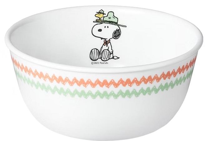 Corelle Brands 康寧餐具 拉麵碗 900ml, SNOOPY 露營趣 白色, 1個