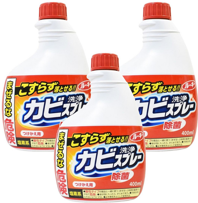 第一石鹼 Rookie 衛浴磁磚除霉噴霧 替換瓶, 400ml, 3瓶