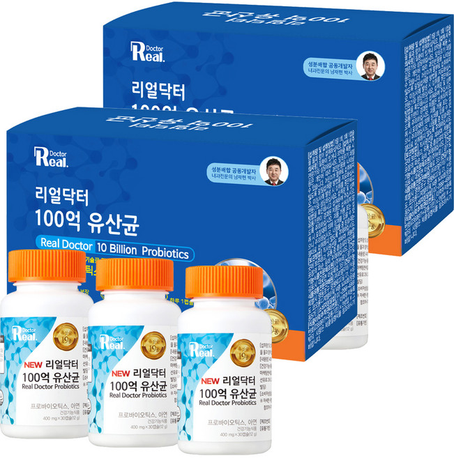 리얼닥터 100억 유산균, 30정, 6개