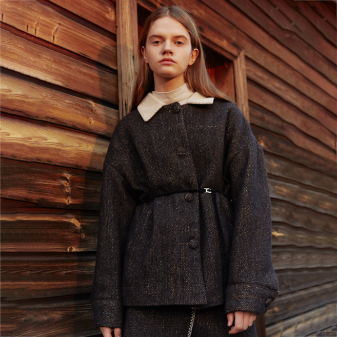 1159스튜디오 AJ3 WOOL TWEED HALF JACKET