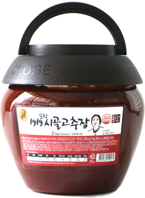 순창가 1919 태양초 시골 고추장, 2kg, 1개