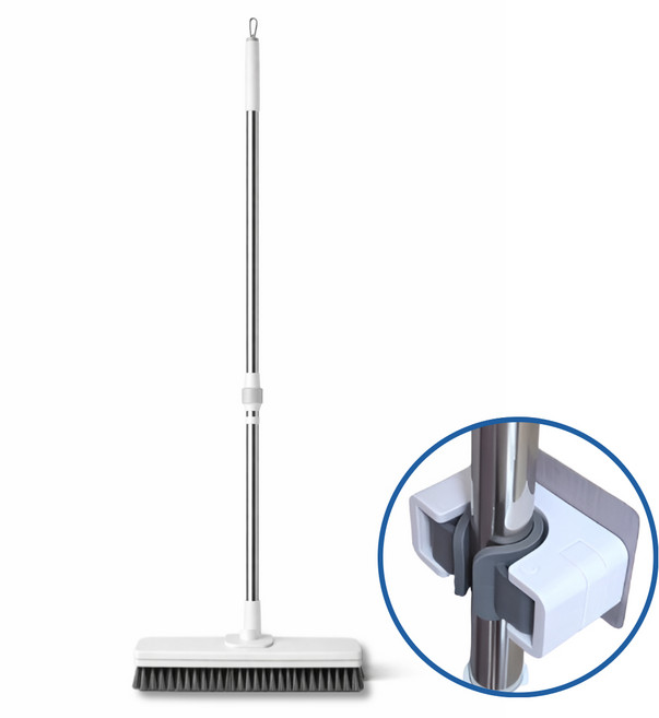 피카솔 고급 2in1 욕실 화장실 바닥 길이조절 청소솔, 1개, 화이트그레이