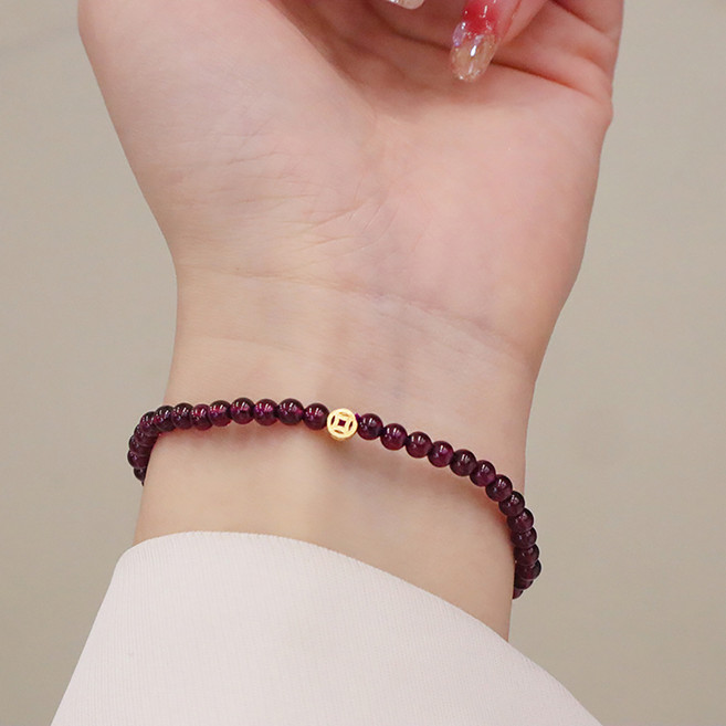 붓다베스트 여성용 재물운 금전운 석류석 팔찌