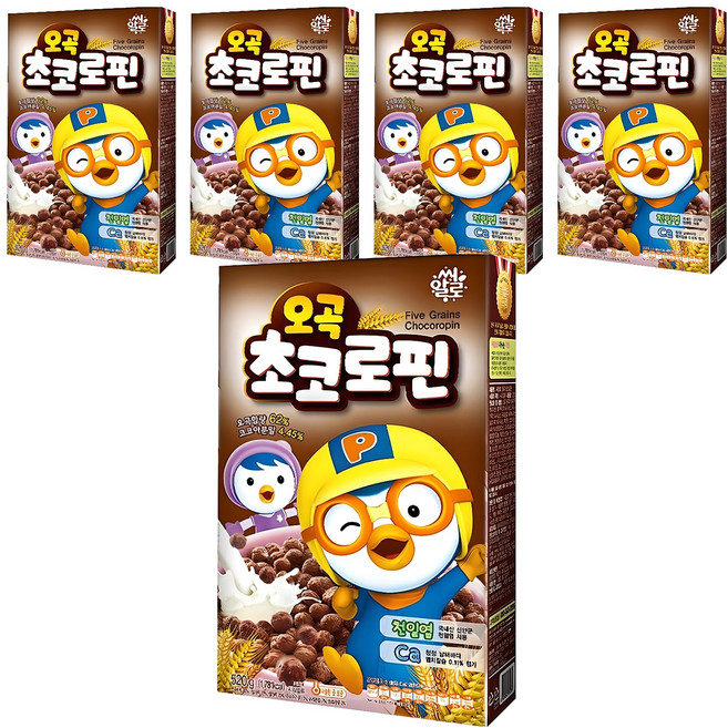 씨알로 뽀로로 오곡 초코로핀 시리얼, 520g, 5개