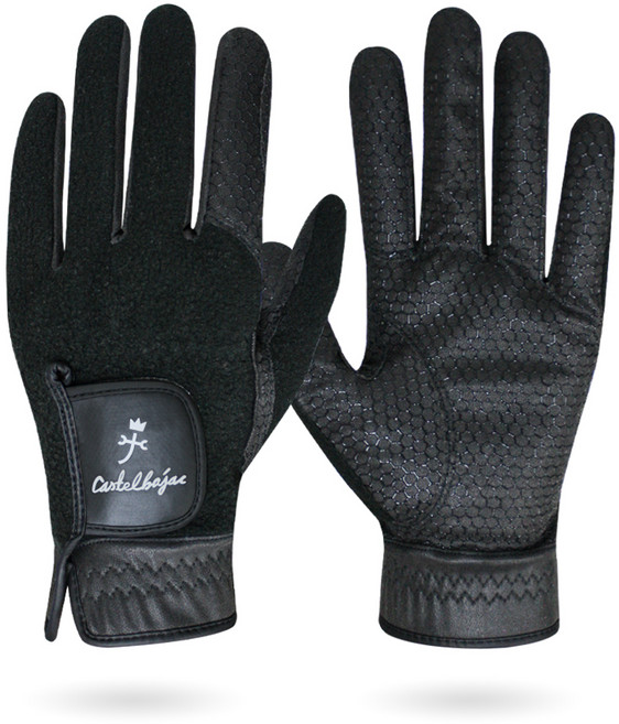 까스텔바작 남녀공용 겨울용 방한 슈프림 골프 장갑 양손용 CS5GL204, 블랙, 1개