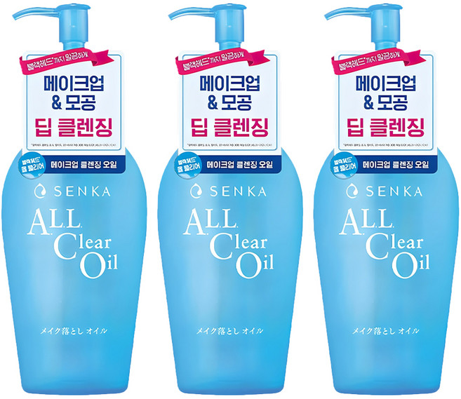 센카 올 클리어 오일, 230ml, 3개