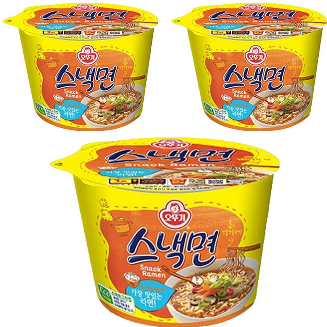 오뚜기 스낵면 90g, 3개