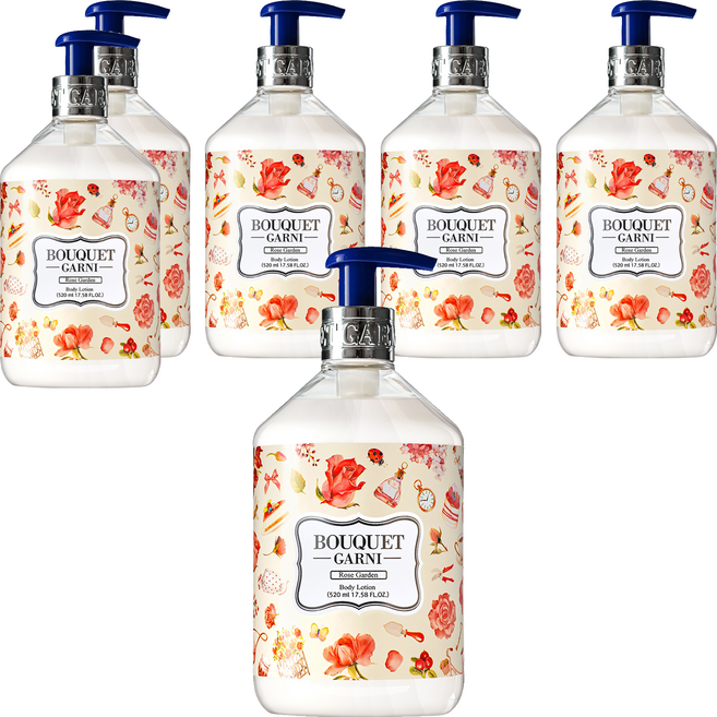 부케가르니 바디로션 로즈가든향, 520ml, 6개
