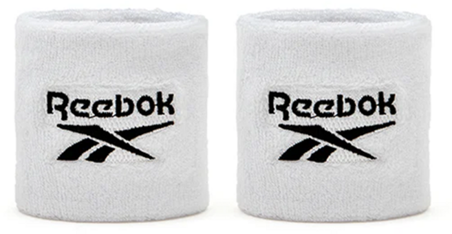 Reebok 銳步 棉質舒適運動護腕, 1雙, 白色