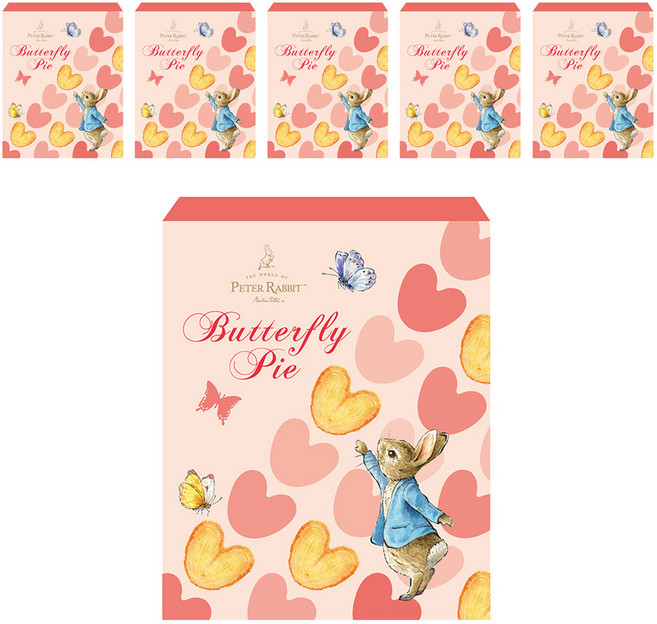 PETER RABBIT 比得兔 蝴蝶派 傳統法式酥皮點心 葡萄乾蔓越莓口味, 152g, 6盒