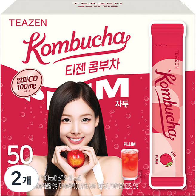 티젠 알파CD 콤부차 자두, 5g, 2개, 50개입