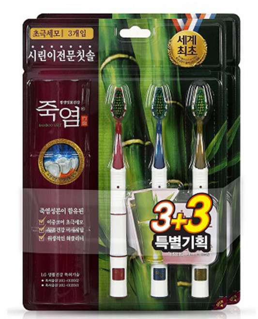 죽염 시린이전문 칫솔, 3개입, 2개