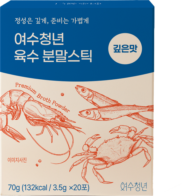 여수청년 깊은맛 육수 분말스틱 20p, 70g, 1개