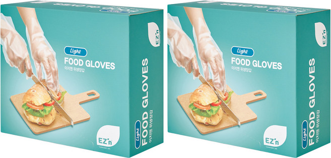 EZn이지엔 위생 장갑 라이트, 500개입, 2개