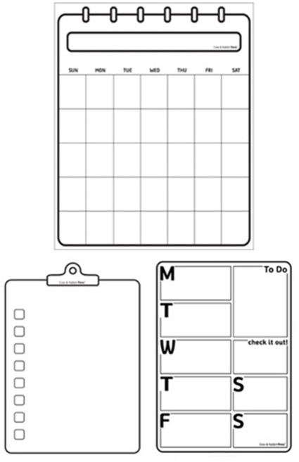 핀스 메모시트 달력 중형 + 클립보드 소형 + 스케줄 소형, PET