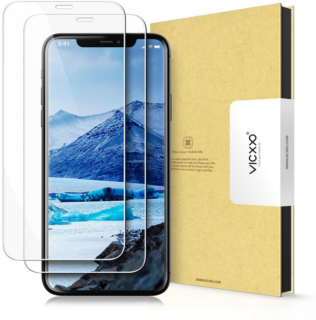 빅쏘 2.5C 아이폰 강화유리 휴대폰 액정보호필름 2매, 1세트