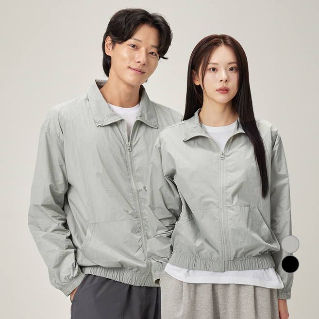 CARET 男女通用簡約防風拉鍊外套