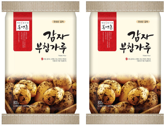 봉평촌 감자부침가루, 800g, 2개