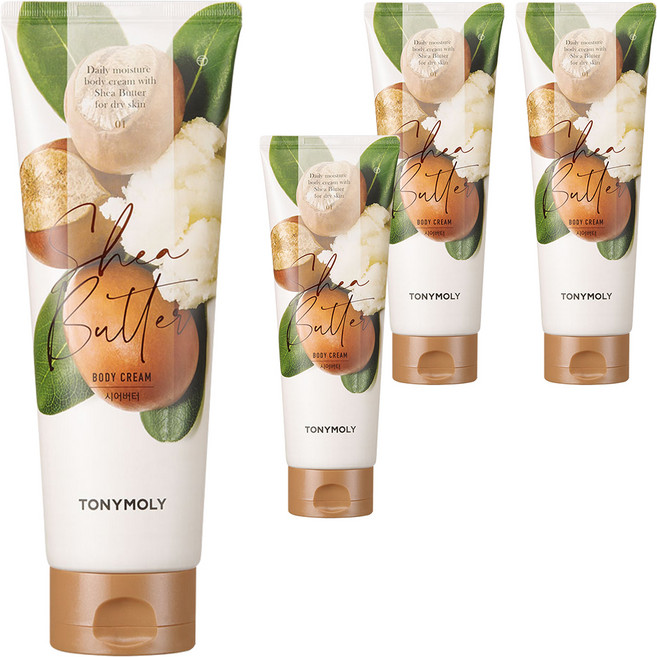 토니모리 시어버터 촉촉 바디크림 바닐라향, 4개, 250ml