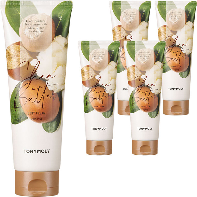 토니모리 시어버터 촉촉 바디크림 바닐라향, 5개, 250ml