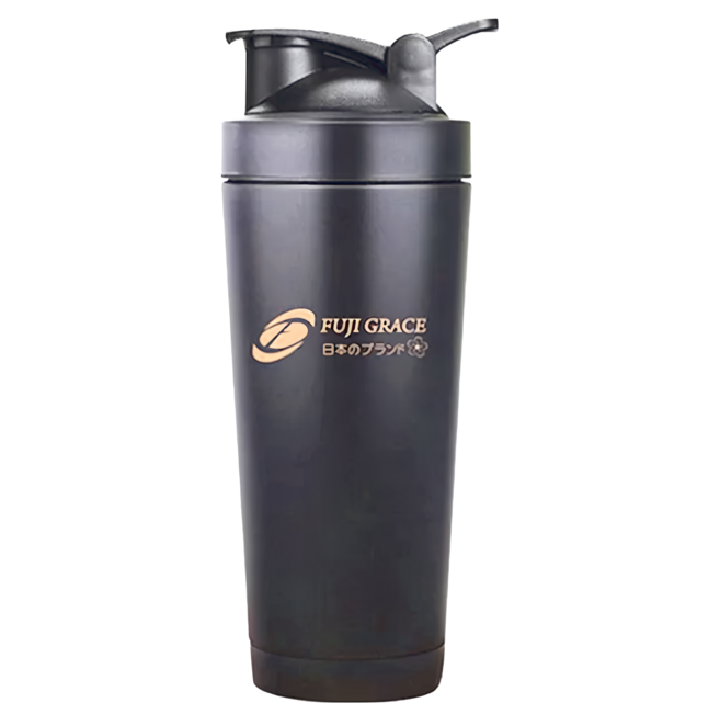 FUJI-GRACE 富士雅麗 寬口陶瓷噴層保溫搖搖杯, 夜空黑, 750ml, 1個