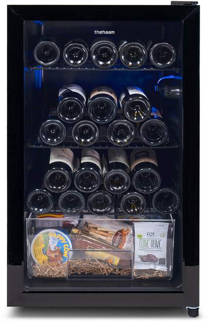 더함 음료냉장고 94L, 블랙, R094D1-GI1NM