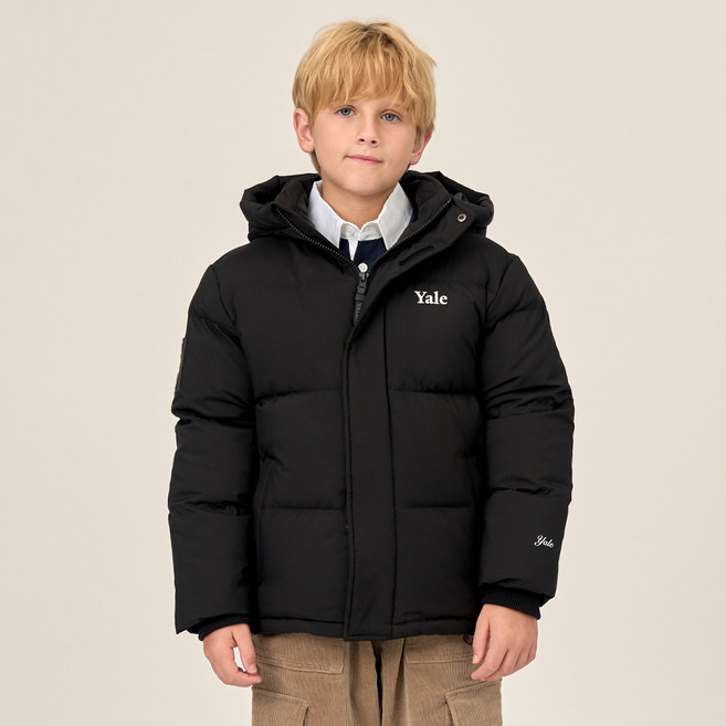 YALE KIDS 青少年兒童款 Iconic 連帽短版羽絨外套 YJCPJPD43152