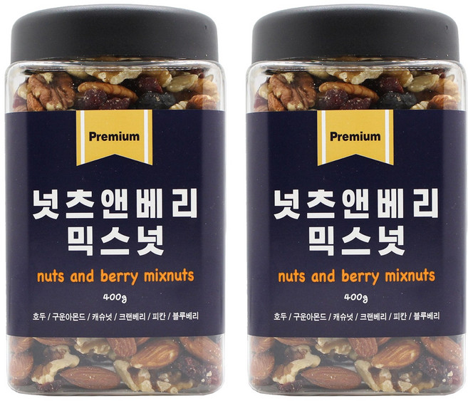애드웰스 넛츠앤베리 믹스넛, 400g, 2개