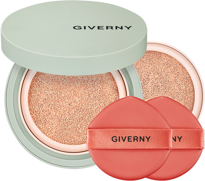 지베르니 밀착 커버 쿠션 파운데이션 본품 12g + 리필 12g 세트, 23호 미디움 베이지, 1개