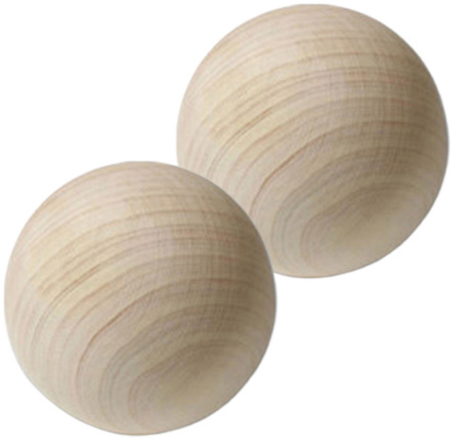 JAYJUN 扁柏足部指壓球 5cm, 2個, 混合色