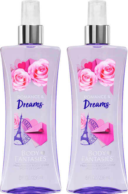 BODY FANTASIES 身體幻想 羅曼史與夢想 香氛身體噴霧 水果香, 236ml, 2個