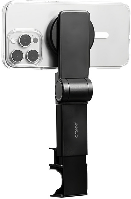 araree MagSafe 360度旋轉折疊式飛機用手機支架 Plane Mount M, 黑色, 1個